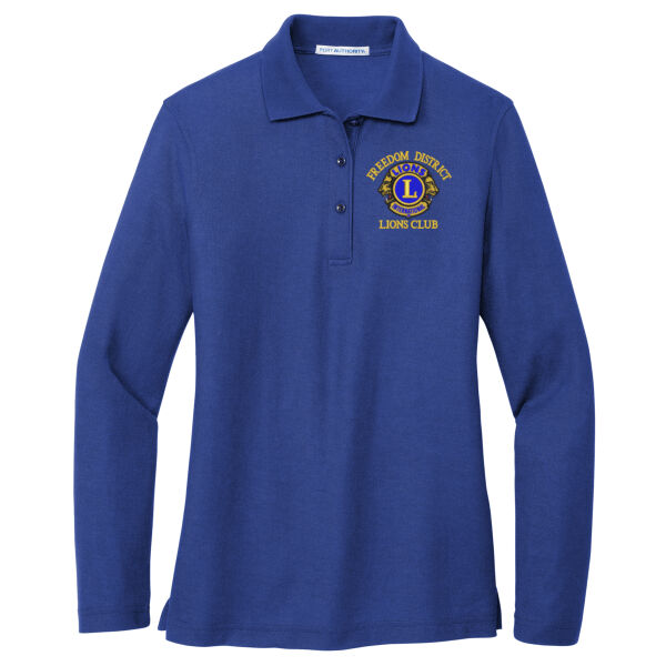 Ladies Silk Touch Polo--Long Sleeve Thumbnail